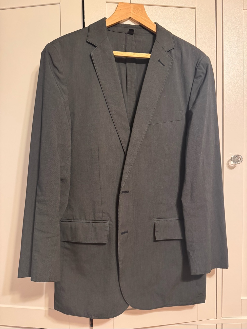 J. Crew Factory Men’s Cotton Blazer Grey size S Two Button Sport Coat